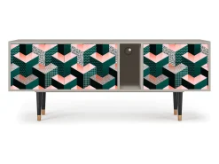 Móvel De Tv| Mueble de TV - 170х69х48 cm - T1 - Geometric Madness, Areia Bege