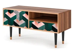 Mueble de TV - 115х59х48 cm - T3 - Geometric Madness, Nogueira^ Móvel De Tv