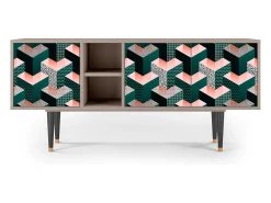 Mueble de TV - 150х69х41 cm - T5 - Geometric Madness, Latte^ Móvel De Tv