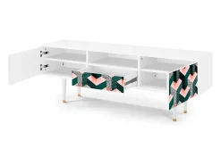 Outlet Mueble de TV - 170х59х41 cm - T6 - Geometric Madness, Branco Bege