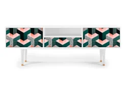 Outlet Mueble de TV - 170х59х41 cm - T6 - Geometric Madness, Branco Bege