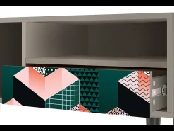 Mueble de TV - 115х59х48 cm - T3 - Geometric Madness, Areia^ Móvel De Tv