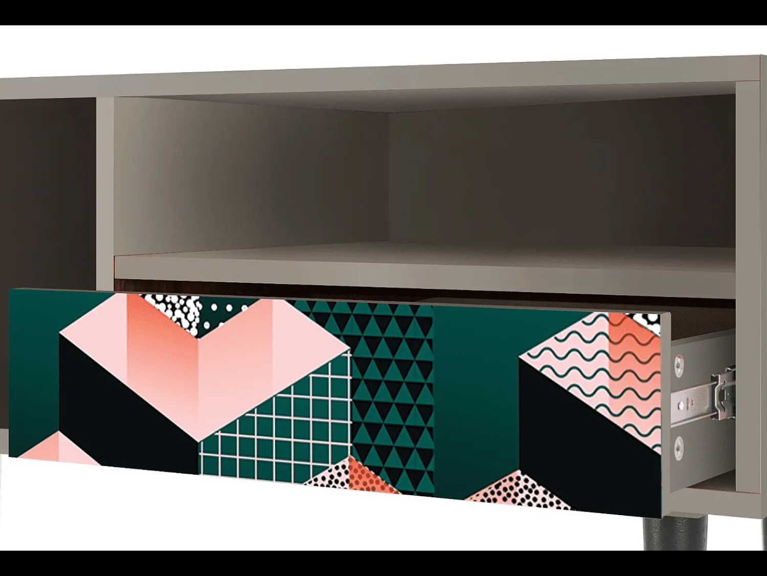 Mueble de TV - 115х59х48 cm - T3 - Geometric Madness, Areia^ Móvel De Tv