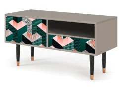 Mueble de TV - 115х59х48 cm - T3 - Geometric Madness, Areia^ Móvel De Tv