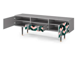 Mueble de TV - 170х59х41 cm - T6 - Geometric Madness, Cinza^ Móvel De Tv
