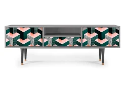 Mueble de TV - 170х59х41 cm - T6 - Geometric Madness, Cinza^ Móvel De Tv
