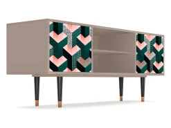 New Mueble de TV - 170х69х48 cm - T2 - Geometric Madness, Latte Bege