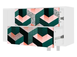 Mueble de TV - 170х69х48 cm - T1 - Geometric Madness, Branco^ Móvel De Tv