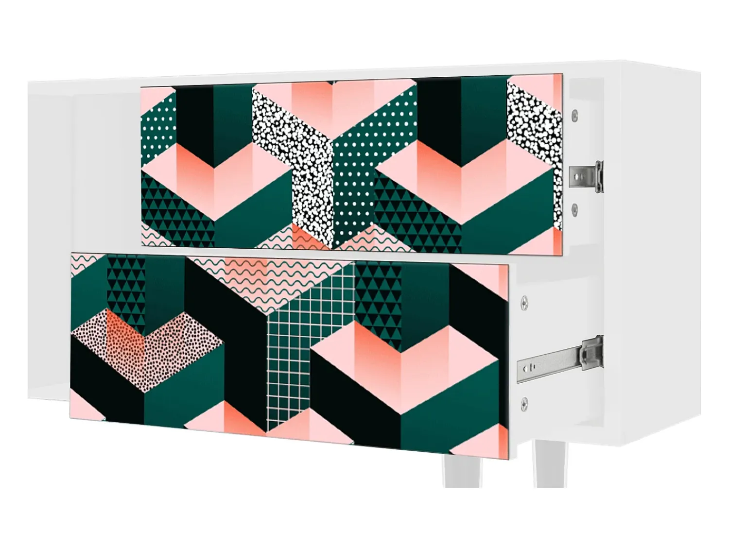 Mueble de TV - 170х69х48 cm - T1 - Geometric Madness, Branco^ Móvel De Tv