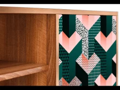 Outlet Mueble de TV - 170х69х48 cm - T2 - Geometric Madness, Nogueira Castanho