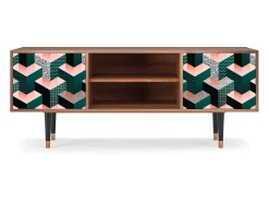 Outlet Mueble de TV - 170х69х48 cm - T2 - Geometric Madness, Nogueira Castanho