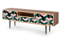 Mueble de TV - 170х59х41 cm - T6 - Geometric Madness, Nogueira^ Móvel De Tv