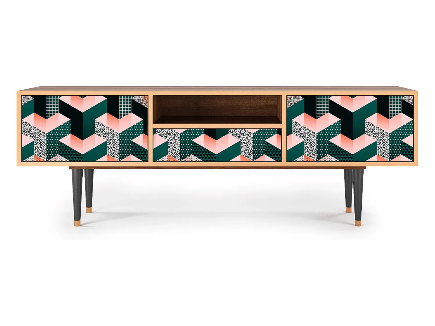 Mueble de TV - 170х59х41 cm - T6 - Geometric Madness, Nogueira^ Móvel De Tv