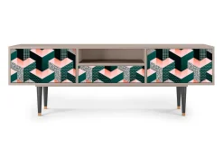 Móvel De Tv| Mueble de TV - 170х59х41 cm - T6 - Geometric Madness, Latte Bege