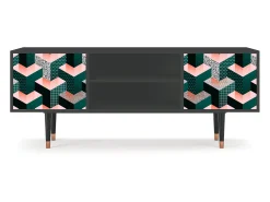 Mueble de TV - 170х69х48 cm - T2 - Geometric Madness, Antracite^ Móvel De Tv