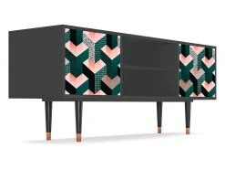 Mueble de TV - 170х69х48 cm - T2 - Geometric Madness, Antracite^ Móvel De Tv