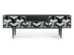 Outlet Mueble de TV - 170х59х41 cm - T6 - Geometric Madness, Antracite Cinza antracite