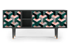 Mueble de TV - 150х69х41 cm - T5 - Geometric Madness, Antracite^ Móvel De Tv