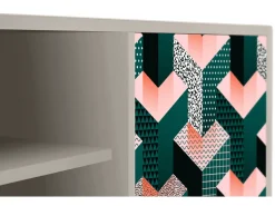 Mueble de TV - 170х69х48 cm - T2 - Geometric Madness, Areia Bege