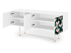 Sale Mueble de TV - 150х69х41 cm - T5 - Geometric Madness, Branco Bege