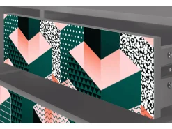 Móvel De Tv* Mueble de TV - 170х59х48 cm - T4 - Geometric Madness, Cinza Cinzento