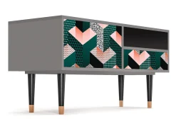 Sale Mueble de TV - 115х59х48 cm - T3 - Geometric Madness, Cinza Cinzento