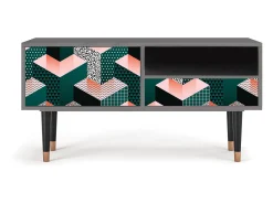 Sale Mueble de TV - 115х59х48 cm - T3 - Geometric Madness, Cinza Cinzento