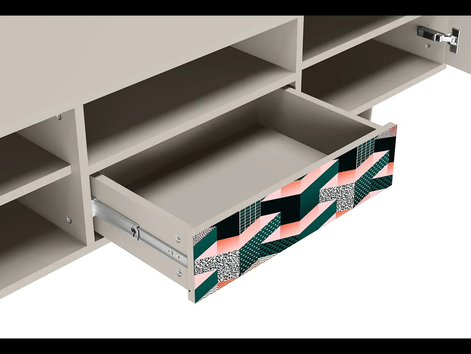 Mueble de TV - 170х59х41 cm - T6 - Geometric Madness, Areia^ Móvel De Tv