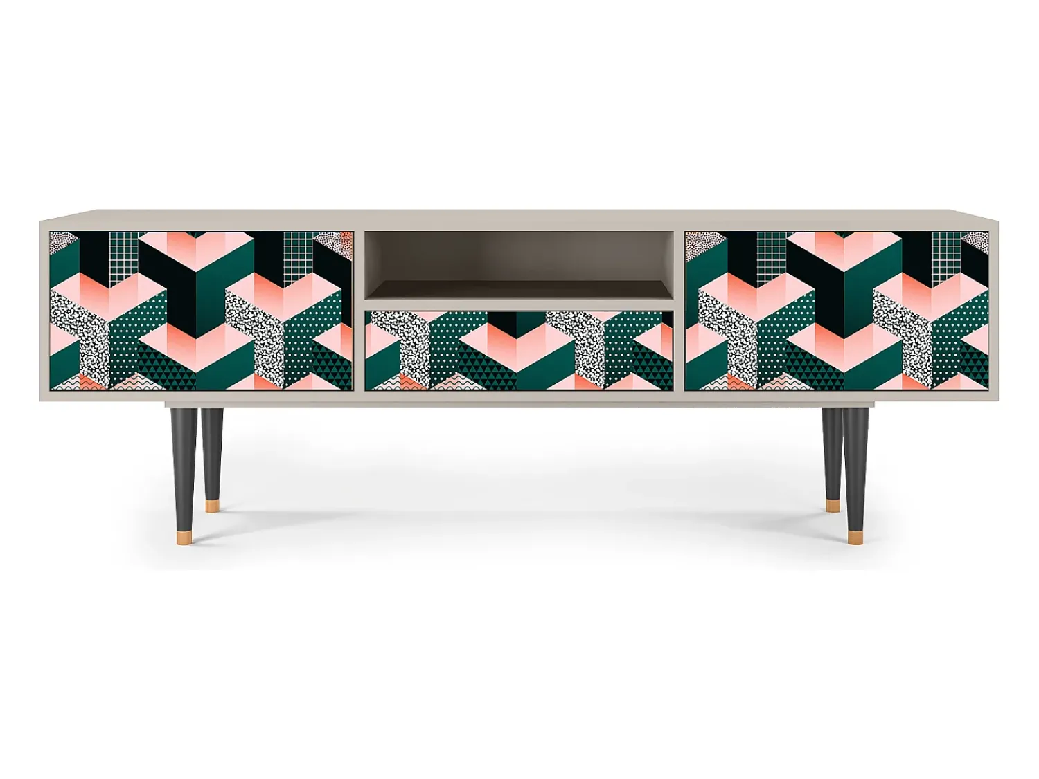 Mueble de TV - 170х59х41 cm - T6 - Geometric Madness, Areia^ Móvel De Tv