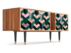 Discount Mueble de TV - 170х69х48 cm - T1 - Geometric Madness, Nogueira Castanho