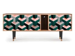 Discount Mueble de TV - 170х69х48 cm - T1 - Geometric Madness, Nogueira Castanho