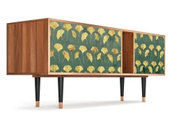 Móvel De Tv| Mueble de TV - 170х69х48 cm - T1 - Gingko leaves, Nogueira Castanho