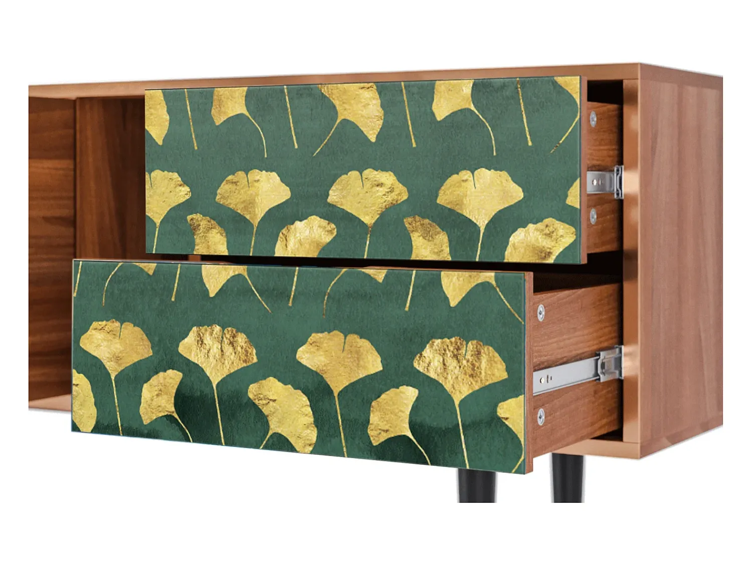 Móvel De Tv| Mueble de TV - 170х69х48 cm - T1 - Gingko leaves, Nogueira Castanho