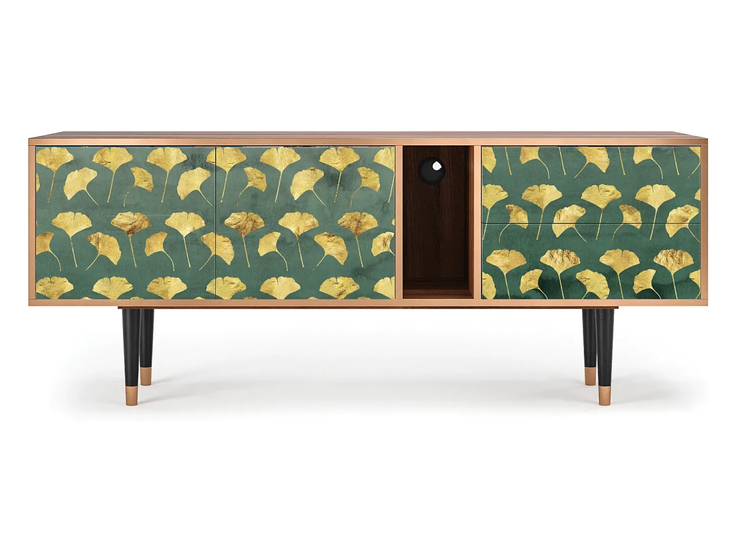Móvel De Tv| Mueble de TV - 170х69х48 cm - T1 - Gingko leaves, Nogueira Castanho