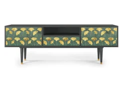Móvel De Tv* Mueble de TV - 170х59х41 cm - T6 - Gingko leaves, Antracite Cinza antracite