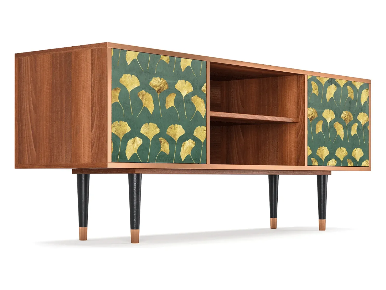 Mueble de TV - 170х69х48 cm - T2 - Gingko leaves, Nogueira^ Móvel De Tv