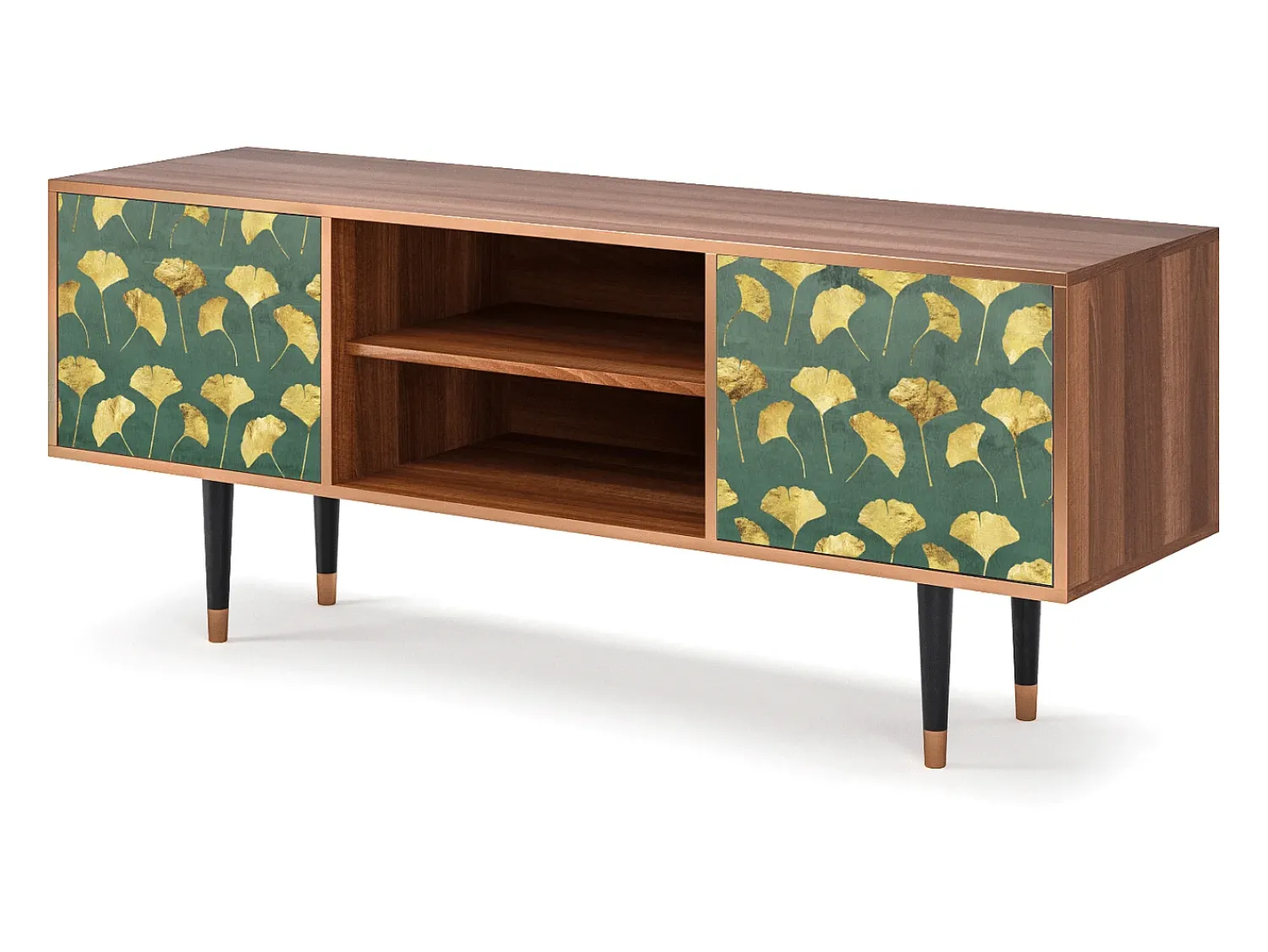 Mueble de TV - 170х69х48 cm - T2 - Gingko leaves, Nogueira^ Móvel De Tv