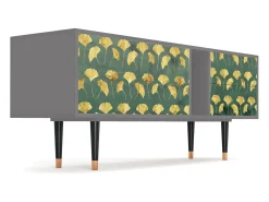 Mueble de TV - 170х69х48 cm - T1 - Gingko leaves, Cinza^ Móvel De Tv
