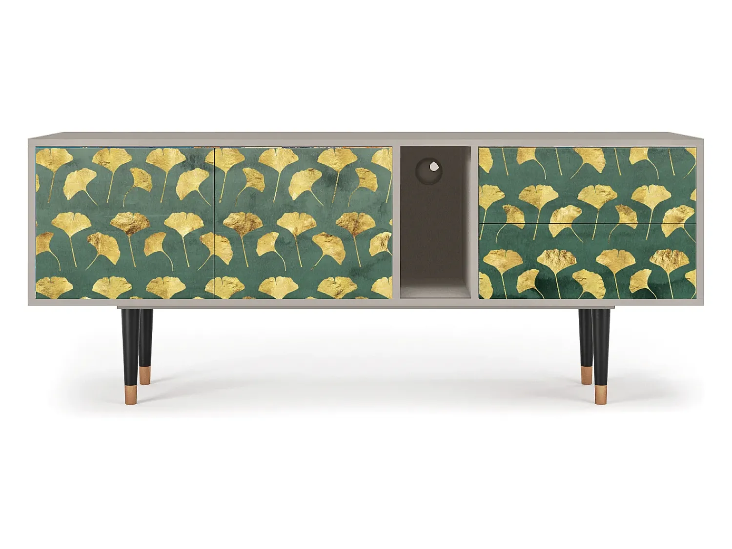 Mueble de TV - 170х69х48 cm - T1 - Gingko leaves, Areia Bege