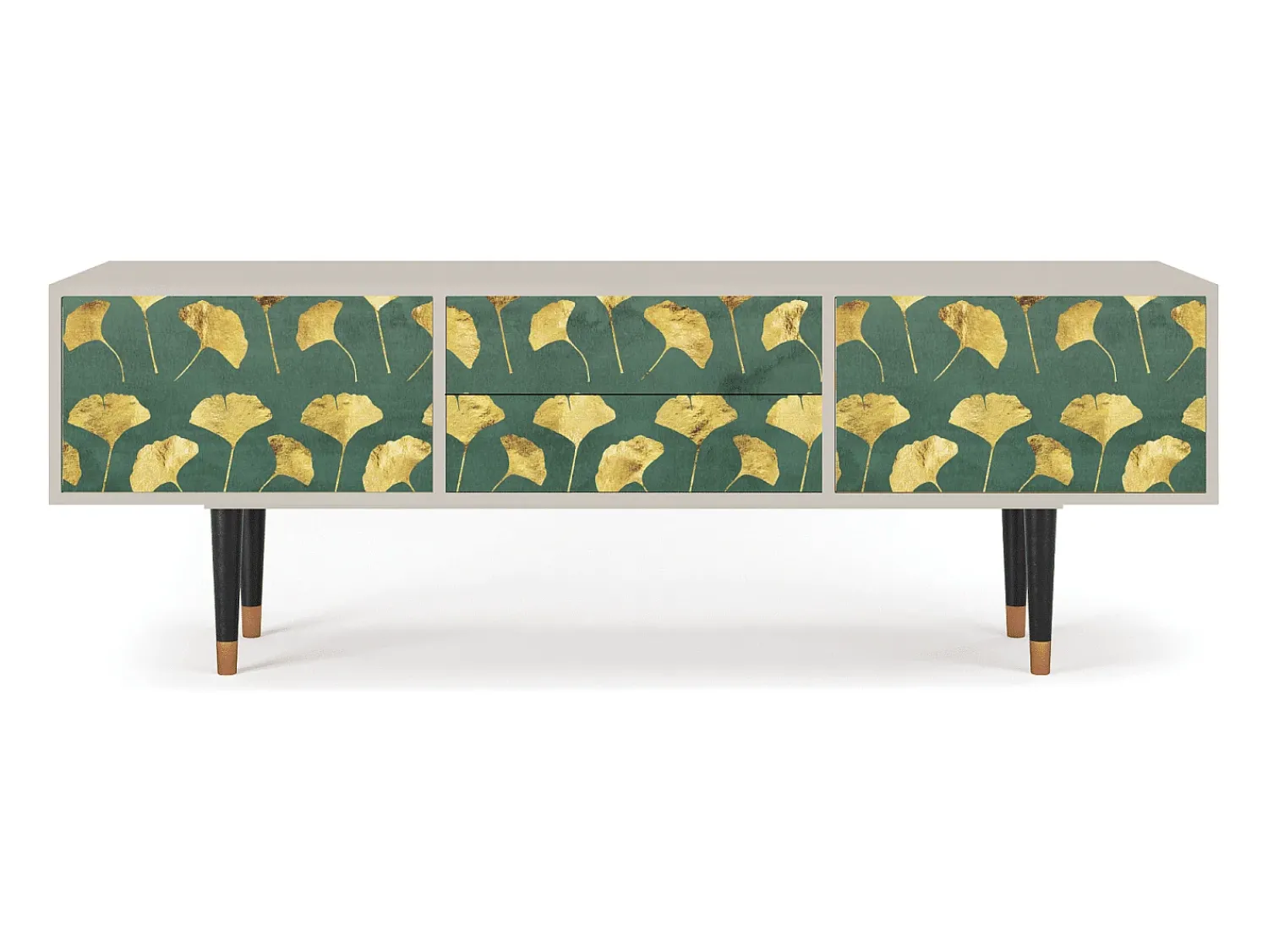 Móvel De Tv* Mueble de TV - 170х59х48 cm - T4 - Gingko leaves, Areia Bege
