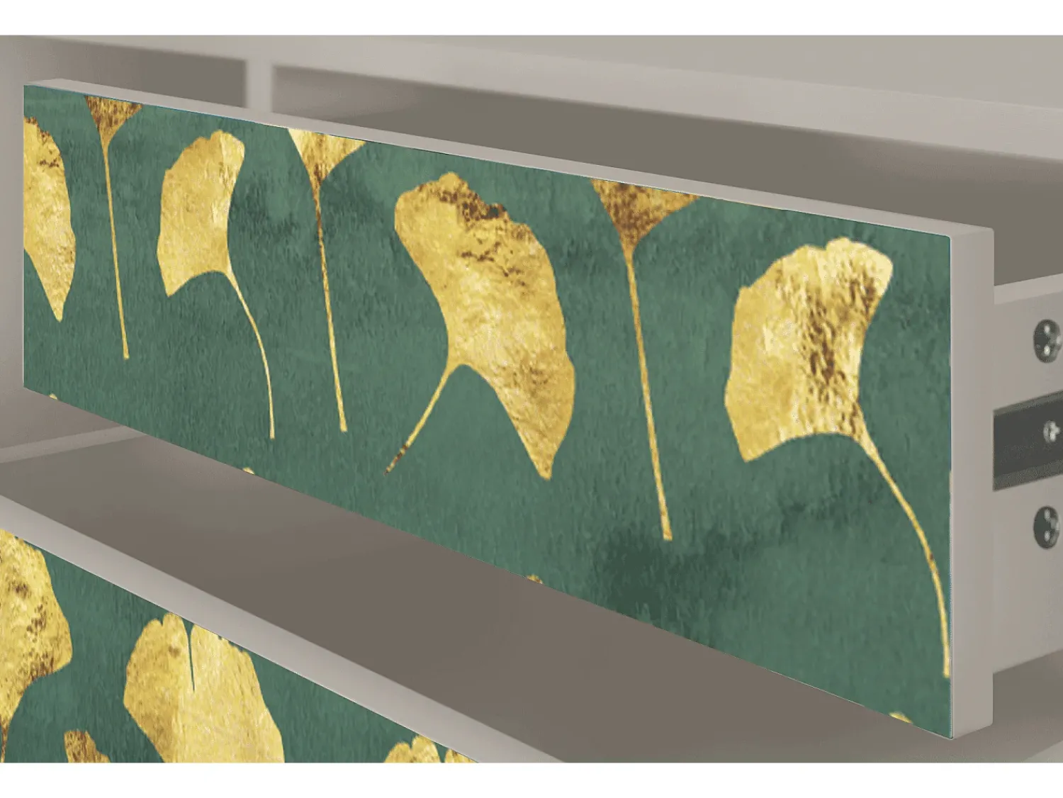 Móvel De Tv* Mueble de TV - 170х59х48 cm - T4 - Gingko leaves, Areia Bege