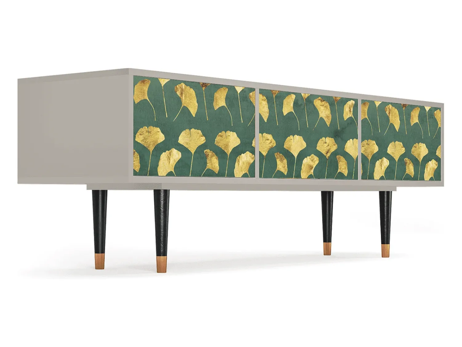 Móvel De Tv* Mueble de TV - 170х59х48 cm - T4 - Gingko leaves, Areia Bege