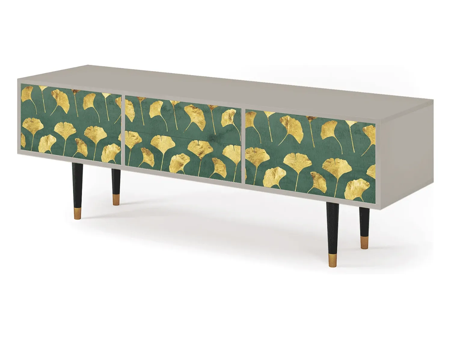 Móvel De Tv* Mueble de TV - 170х59х48 cm - T4 - Gingko leaves, Areia Bege