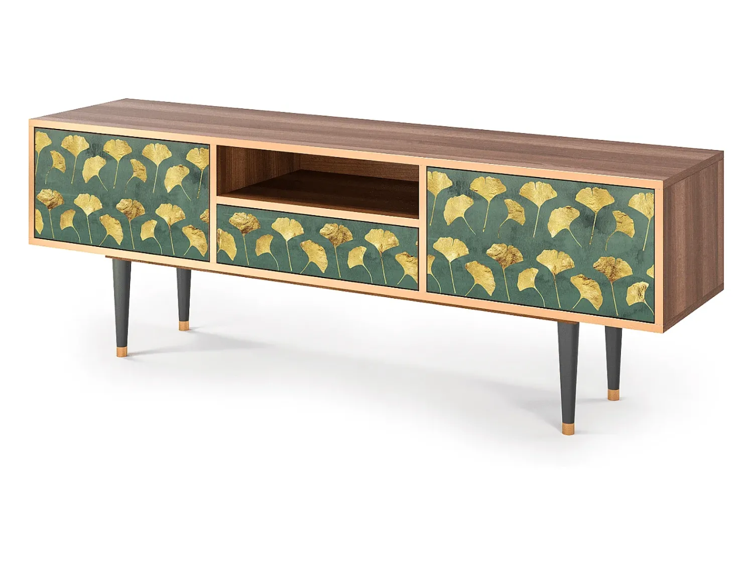 Mueble de TV - 170х59х41 cm - T6 - Gingko leaves, Nogueira^ Móvel De Tv