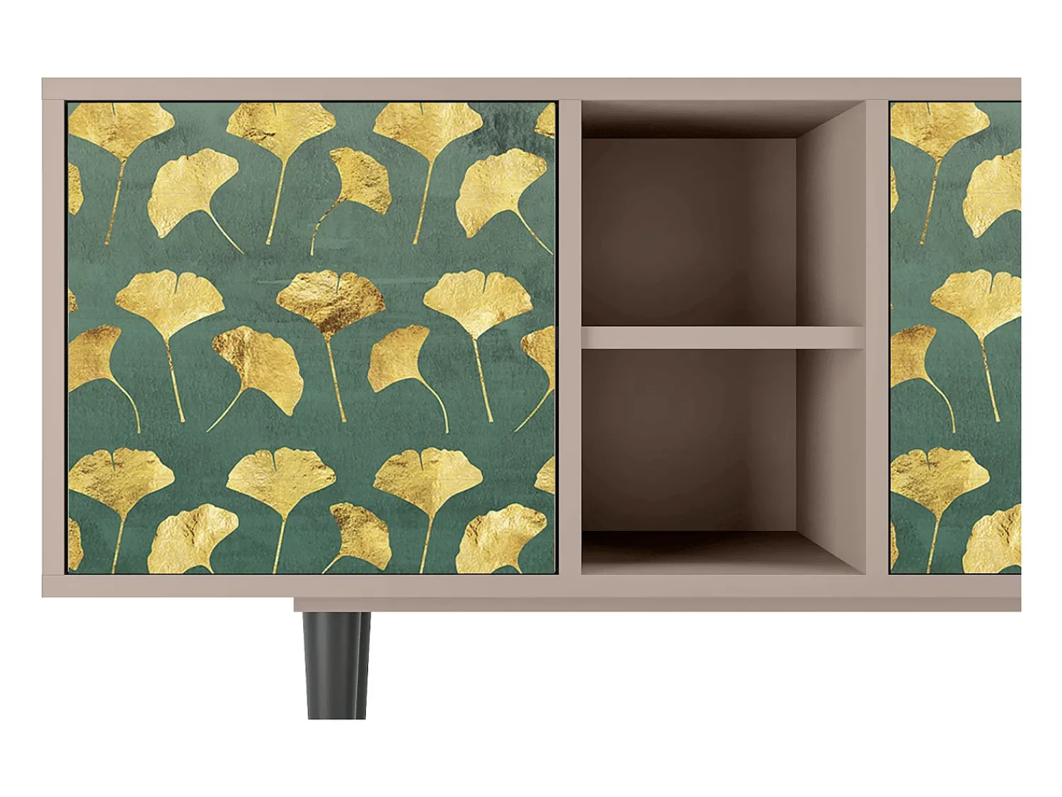 Discount Mueble de TV - 150х69х41 cm - T5 - Gingko leaves, Latte Bege