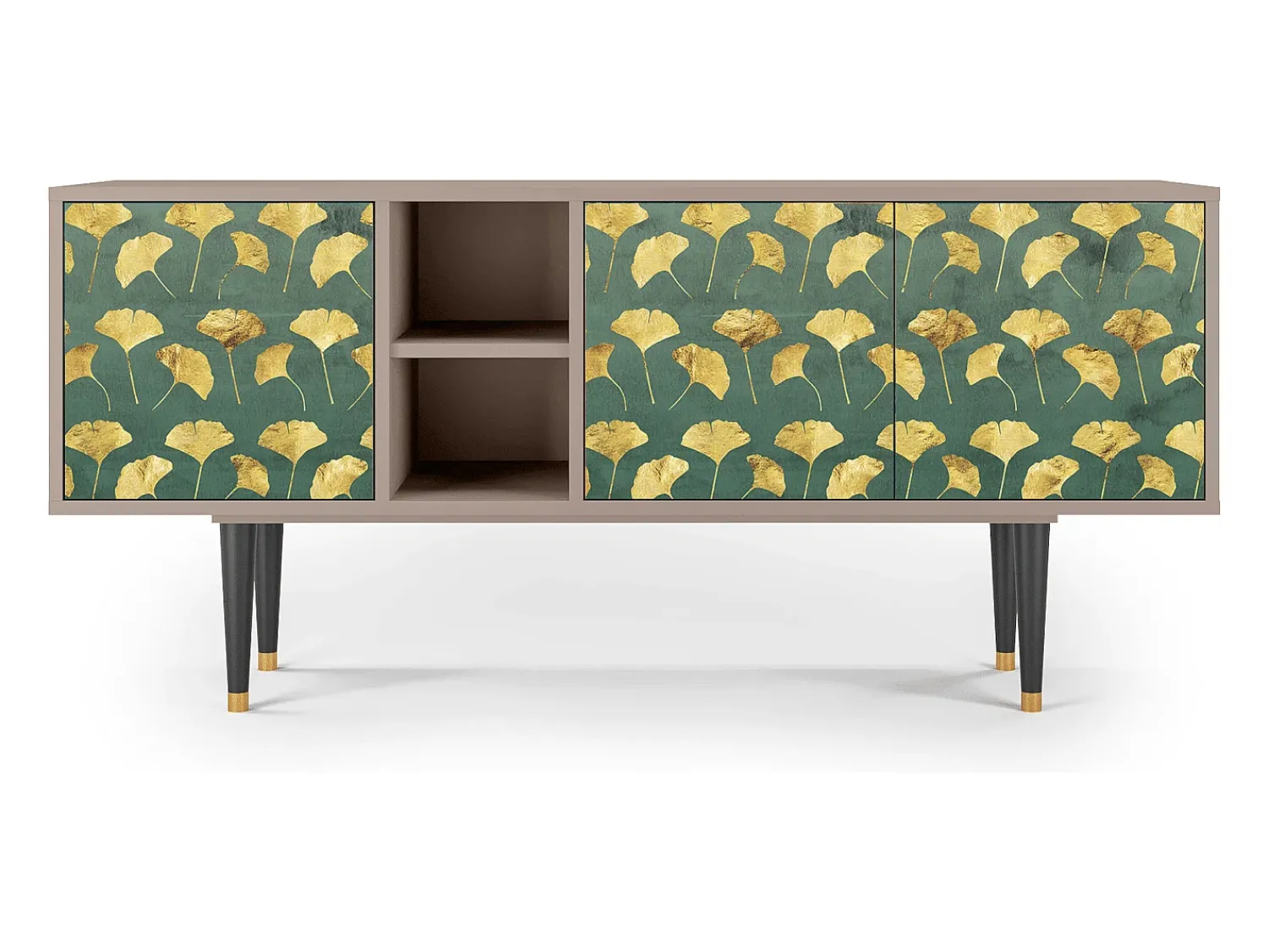 Discount Mueble de TV - 150х69х41 cm - T5 - Gingko leaves, Latte Bege