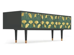 Móvel De Tv| Mueble de TV - 170х59х48 cm - T4 - Gingko leaves, Antracite Cinza antracite