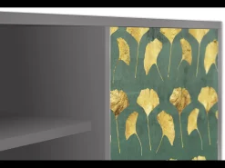 Mueble de TV - 170х69х48 cm - T2 - Gingko leaves, Cinza^ Móvel De Tv