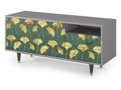 Mueble de TV - 125х56х41 cm - T7 - Gingko leaves, Cinza^ Móvel De Tv