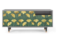 Mueble de TV - 125х56х41 cm - T7 - Gingko leaves, Cinza^ Móvel De Tv